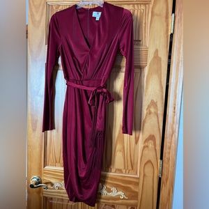 Altuzzara Satin Wrap Dress
